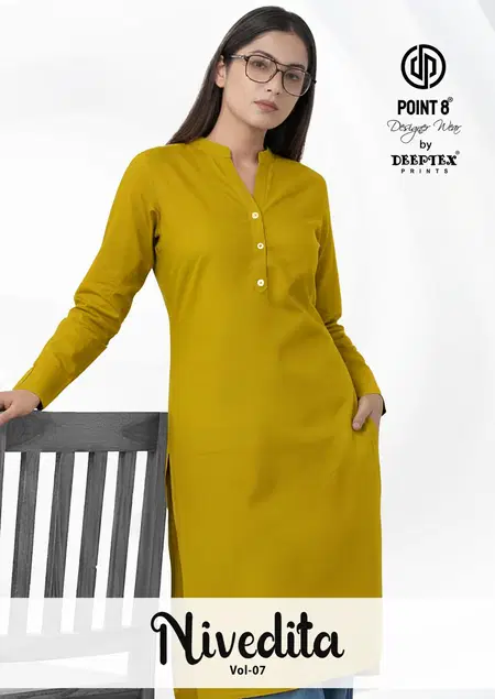 Nivedita Vol 7 By Deeptex Cotton Printed Wholesale Straight Kurtis In India
